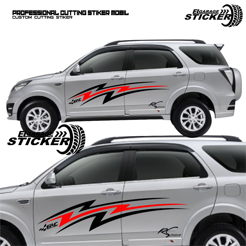 Stiker mobil ruhs terios stiker variasi body samping mobil rush terios