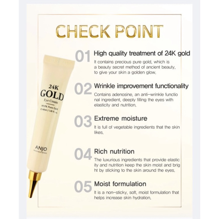 Anjo Professional 24K Gold Eye Cream 40ml