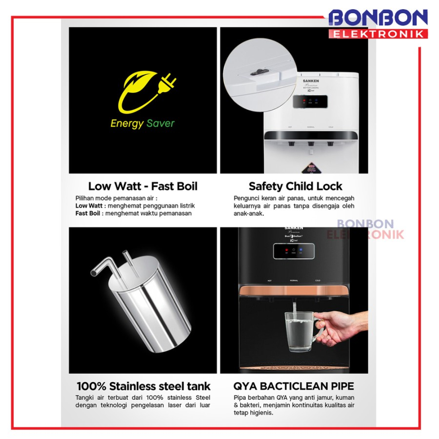 [ GOSEND / GRAB ] Sanken Dispenser Galon Bawah HWD-C588 Xatria Pro