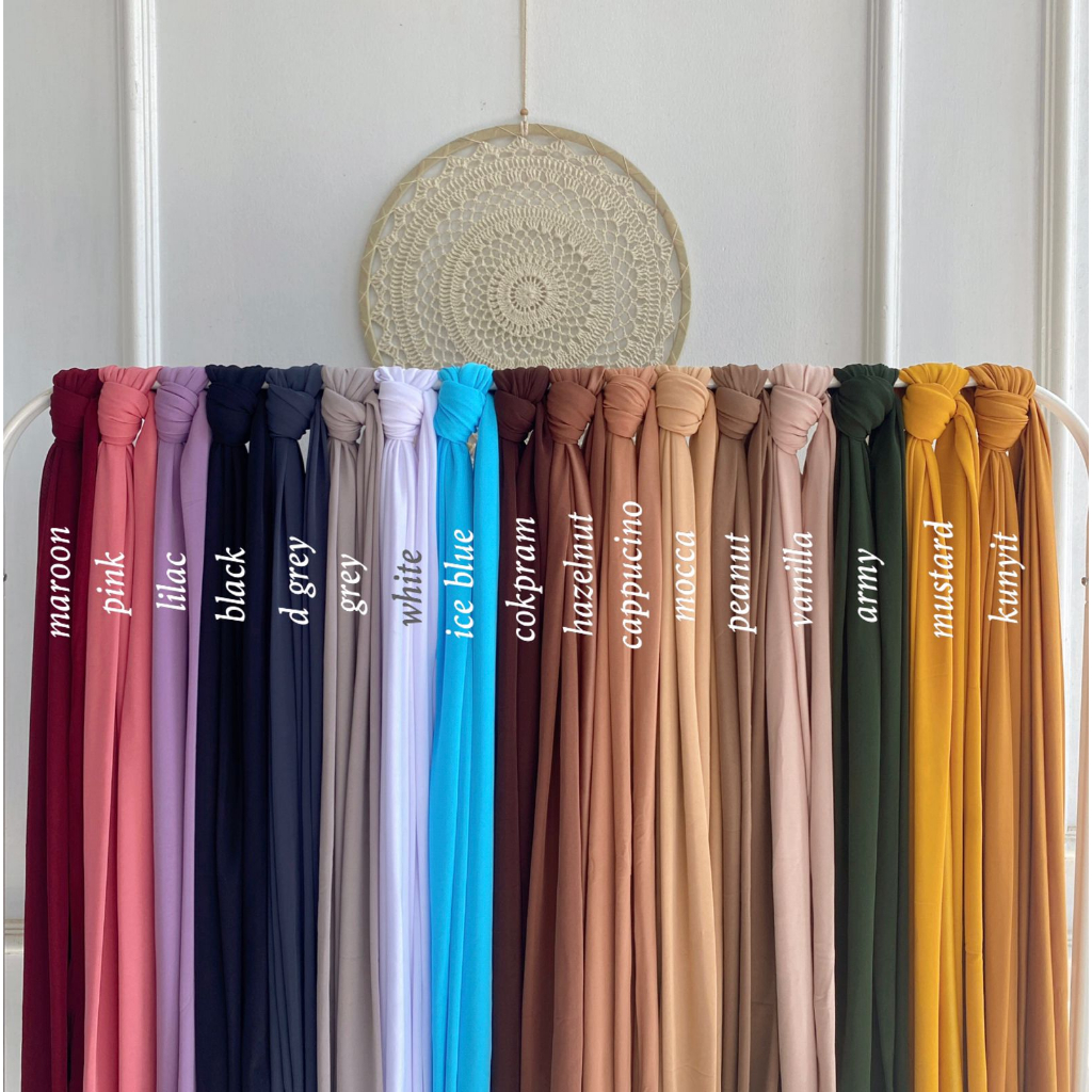 Hijab Pashmina Jersey Polos