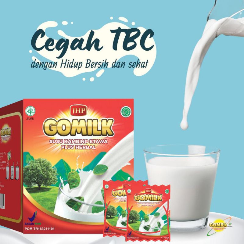 

GOMILK Sachet 1 doz Gomilk susu kambing etawa Herbal