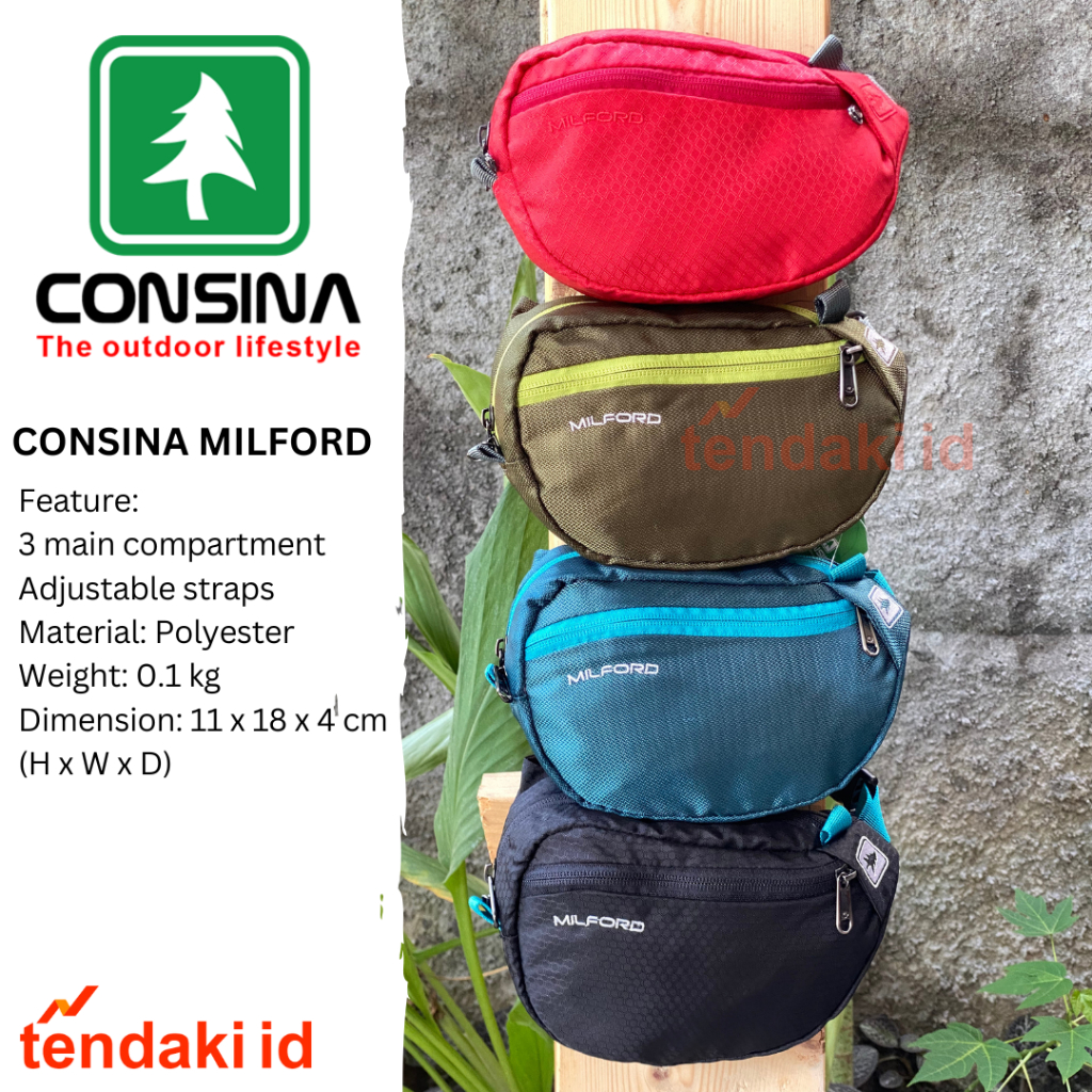 Waistbag Consina Milford Tas Selempang Unisex Tas Pinggang Pria dan Wanita