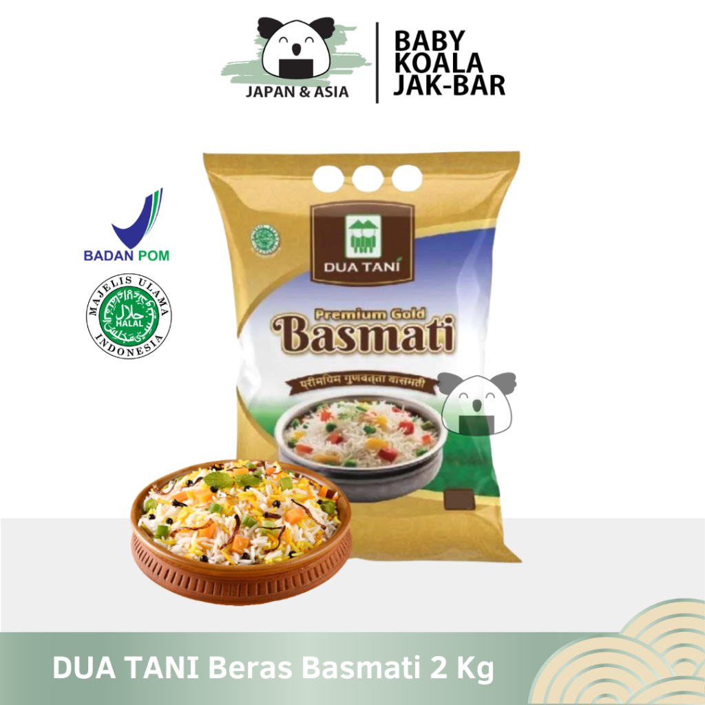 

DUA TANI Beras Basmati Premium Gold 2 Kg │ Rice Import Kebuli Biryani Mandi...