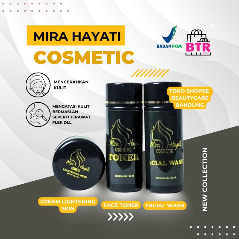 MH Mira hayati cosmetic mh skincare whitening skin bpom paket basic pemutih wajah mengatasi jerawat 
