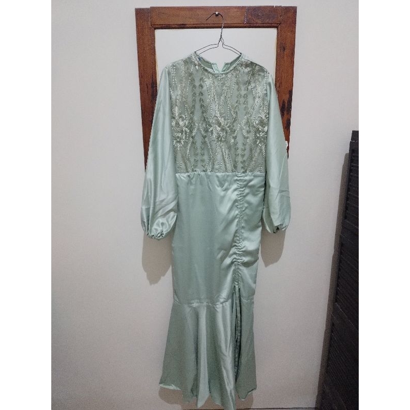 gamis serut satin/duyung dress