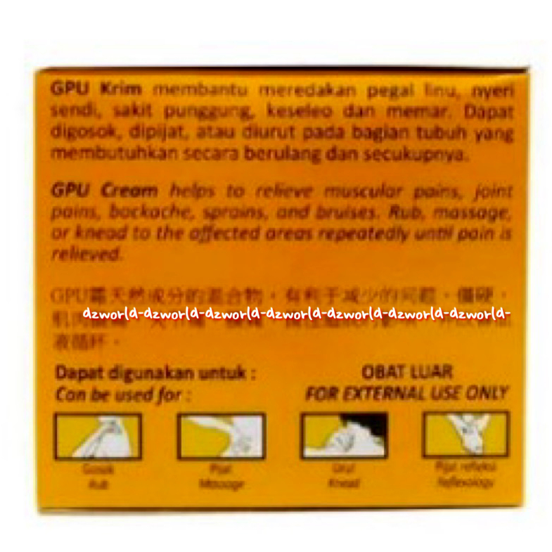 GPU Cream Rub Massage Knead 150gr Krim Pegal Linu Nyeri Sendi Pijat Badan Eagle Brand GPU Krim Urut Badan nyeri Sendi Dan Badan