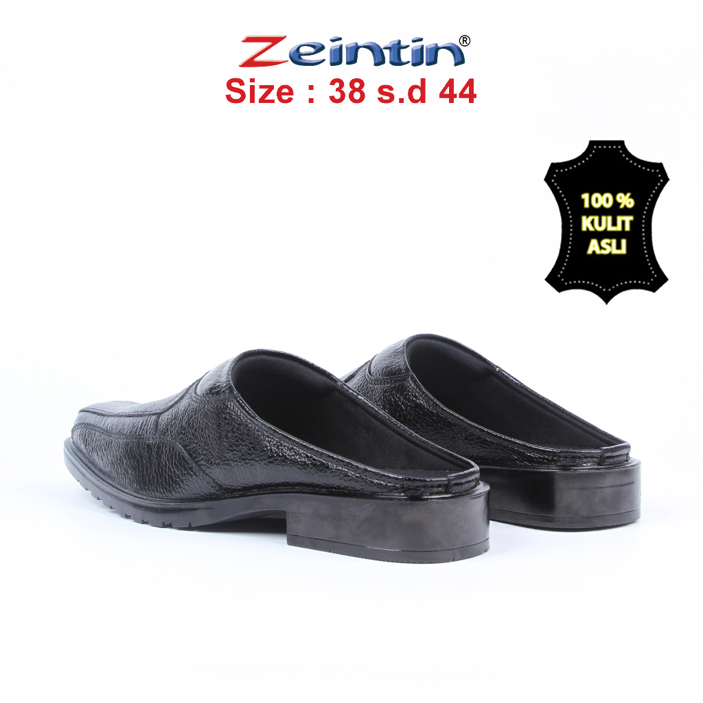 Zeintin - Sepatu Pria Selop Slop Pantofel Loafers Kulit Asli  Bustong Laki laki Sendal Tutong Casual Pansus Kasual Formal Fashion Sepatu Kerja Pria Nyaman | AJ