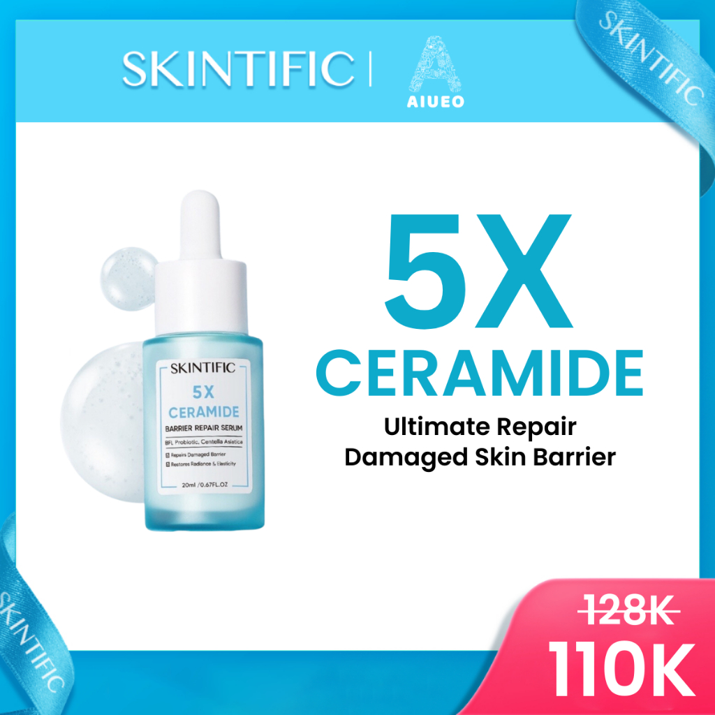 [FLASH SALE] - SKINTIFIC 5X Ceramide Skin Barrier Repair Serum Scientific Power Repairing Essence Facial Skin Serum 20ml BPOM