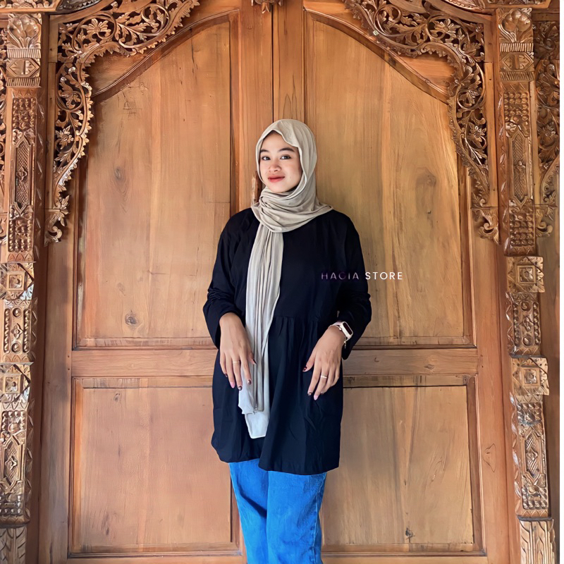 Buna Blouse busui by hagia | blouse bahan super nyaman bisa untuk busui dan wudhu friendly
