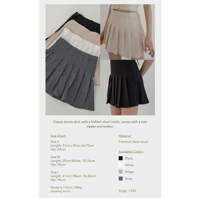 EDEN TENNIS SKORT —— Ocha Wear | Rok Celana Wanita | Bawahan Pakaian Casual