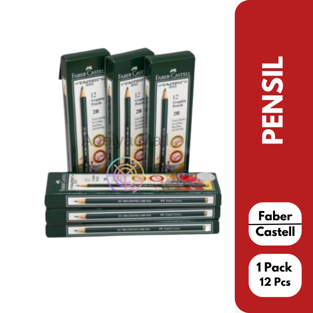 

Pensil FABER CASTELL [9000 2B - Pensil Tulis Komputer Ujian 2B]/12pcs