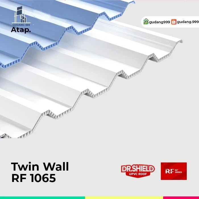 Atap UPVC Dr. Shield RF1065 / Twin Wall / Double Layer / Atap Kanopi