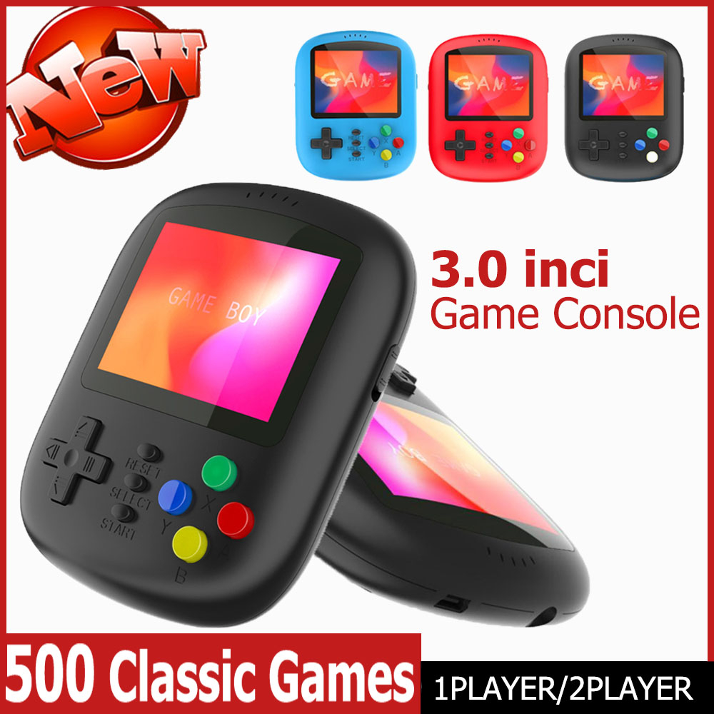 Konsol game Gameboy K21 layar besar 2,8 inci 500 game pertarungan dua pemain