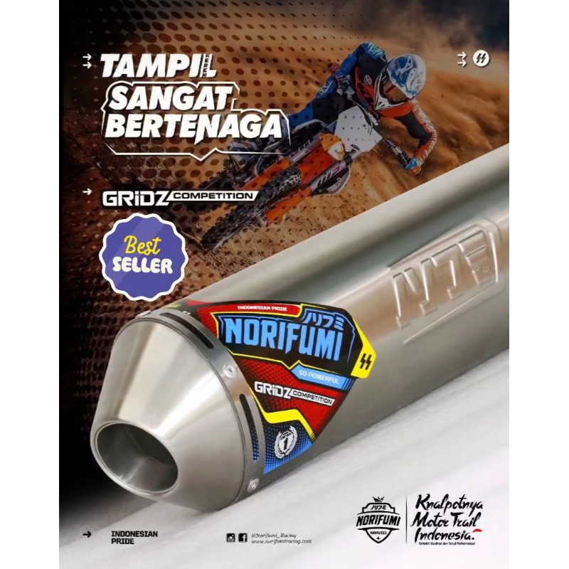 KNALPOT NORIFUMI GRIDZ STANDAR - COMPETITION ( KLX - WR - CRF)