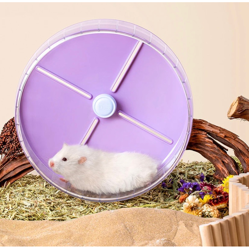 20cm Ungu Purple Hamster Running Wheel Roda Putar Kandang Mainan Silent Kincir Hamtaro Guinea Pig Ak