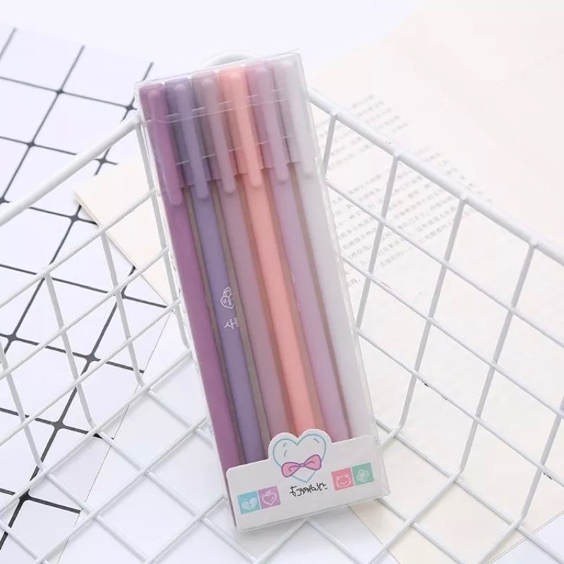 

SLIMGEL PEN SET ISI 6 PCS AESTHETIC PEN SET