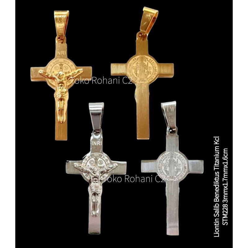 Liontin Salib Benediktus Bnd Titanium STM228 - Liontin Salib - Liontin Salib Titanium