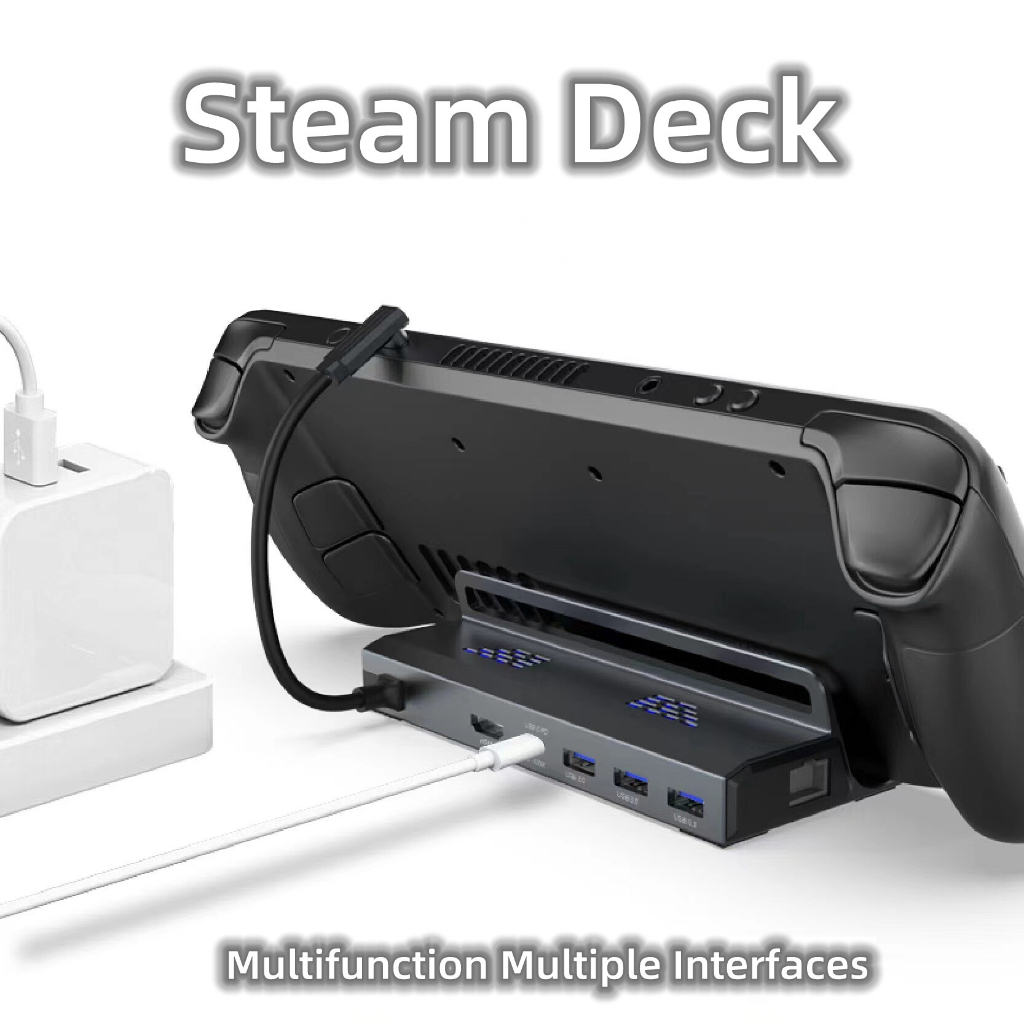 PGTECH MULTIFUNCTIONAL DOCKING STATION ADAPTER FOR STEAM DECK GP-820 - Hitam