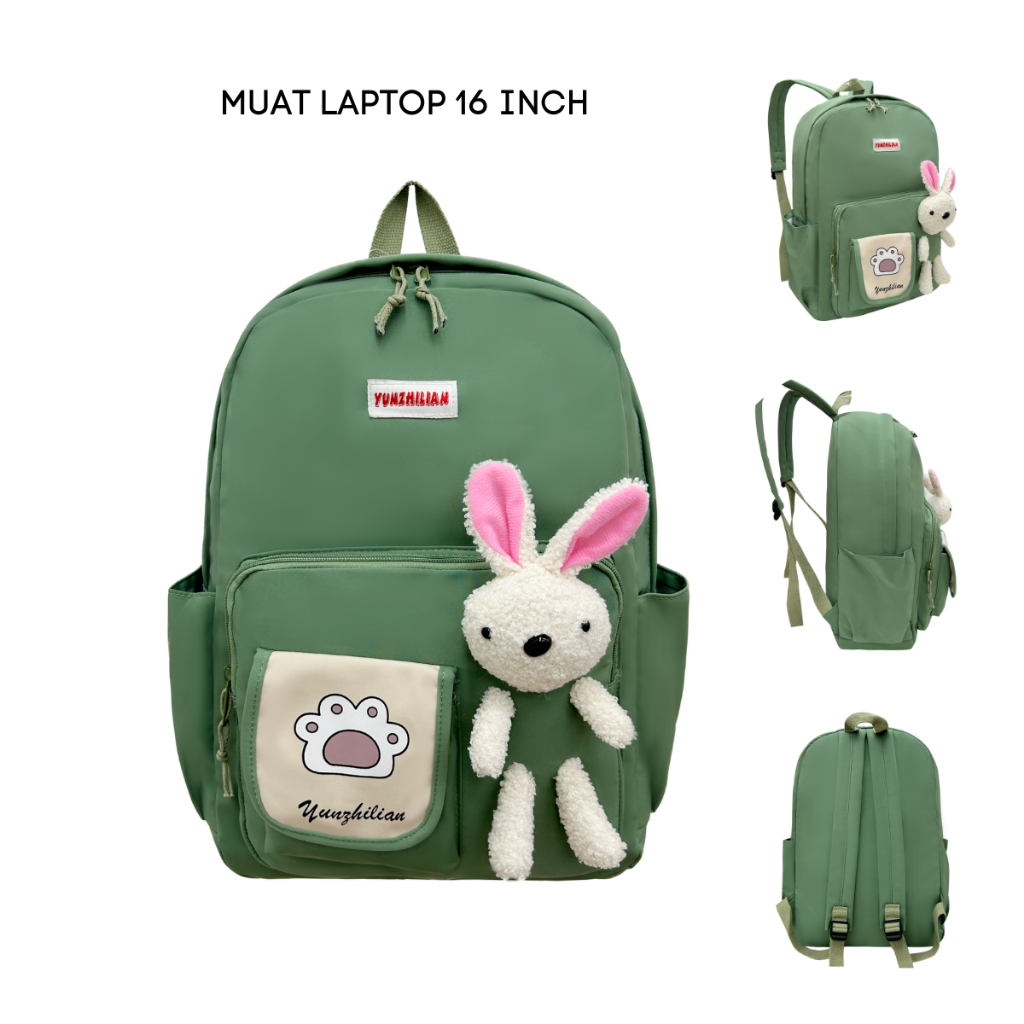 Tas Ransel Sekolah CLOUDS' LOVE 12605 Backpack Remaja Muat Laptop 16inch Bahan Anti Air WATCHKITE WKOS