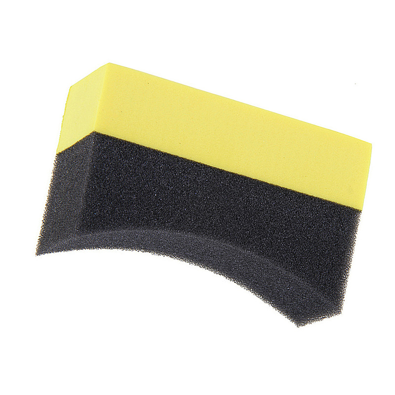 Spons Aplikator Cleaning Sponge Tire Wax Polishing Car - F-95 - Black/Yellow