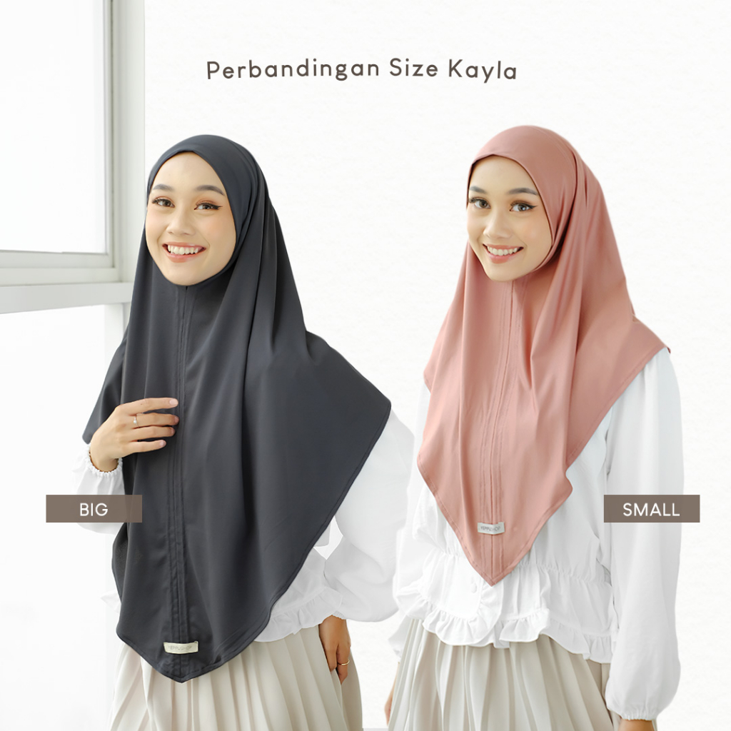 KAYLA INSTANT - Bergo hijab instan tanpa pet polos bahan jersey krezia by Yeppushop