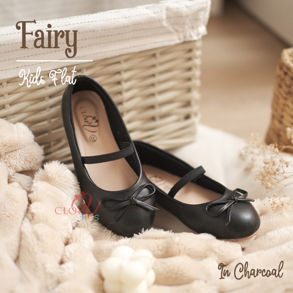 CLOEVKIDS - READY STOCK Fairy Size 30-35 Flat shoes sepatu pesta anak perempuan