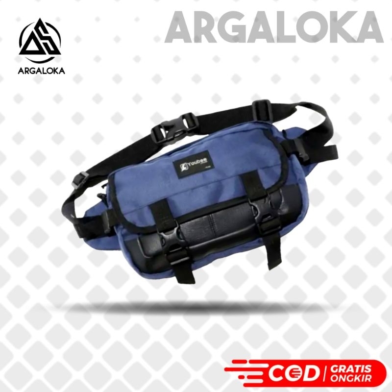 ARGL Tas Selempang Tas Pinggang  Waistbag Pria Cowok Bahan Polyester JT110