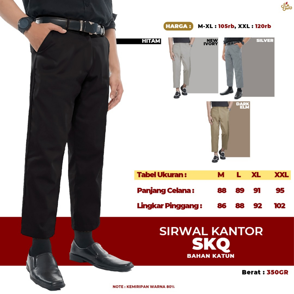 Celana Panjang Pria Kantor Dewasa Model SKQ