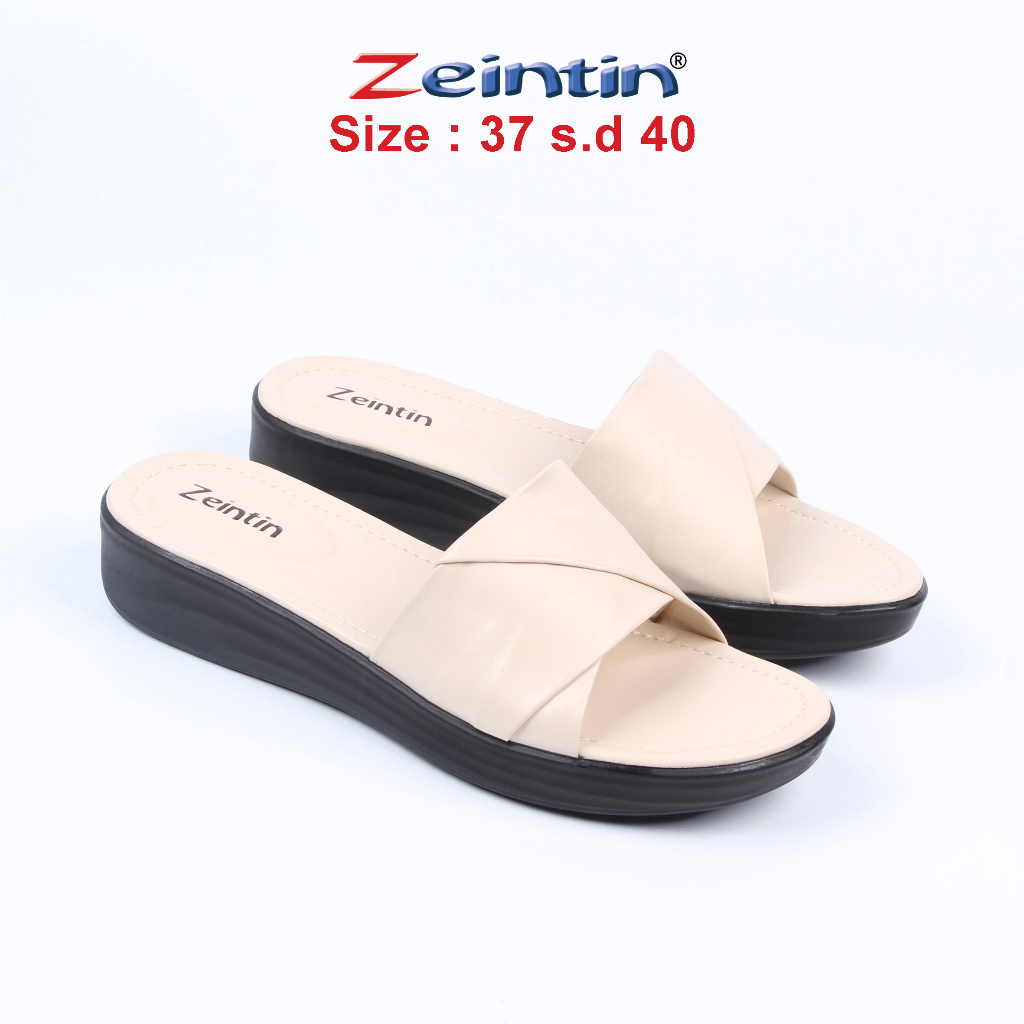 Zeintin - Sandal Wanita Terbaru Sandal Wanita Kulit Sintetis Sandal Slop  Sendal Wedges Wanita HP