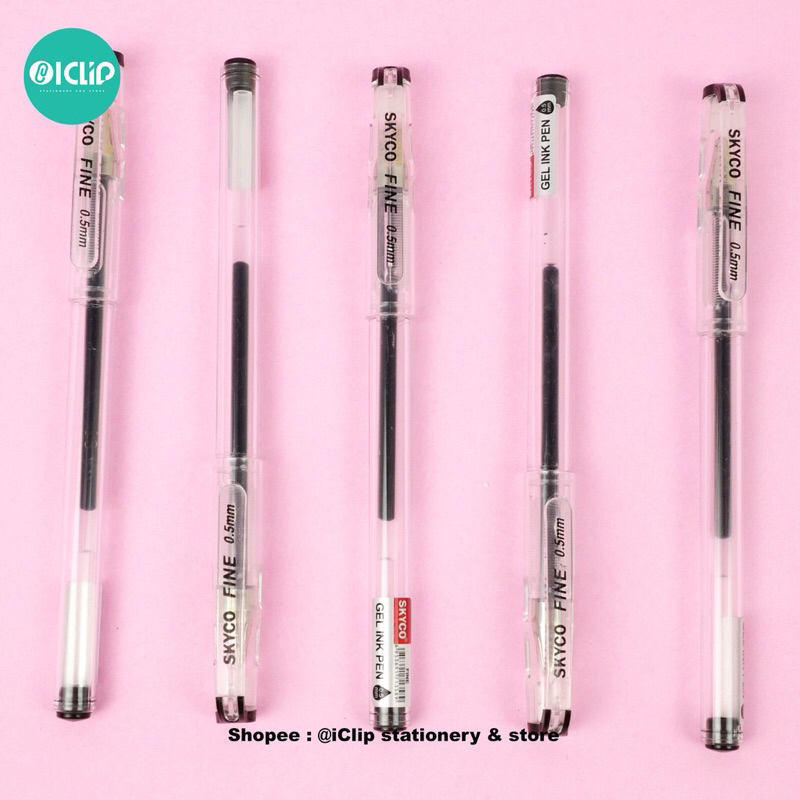 

pulpen gel / pulpen cair hitam skyco SPG 108 0.5mm