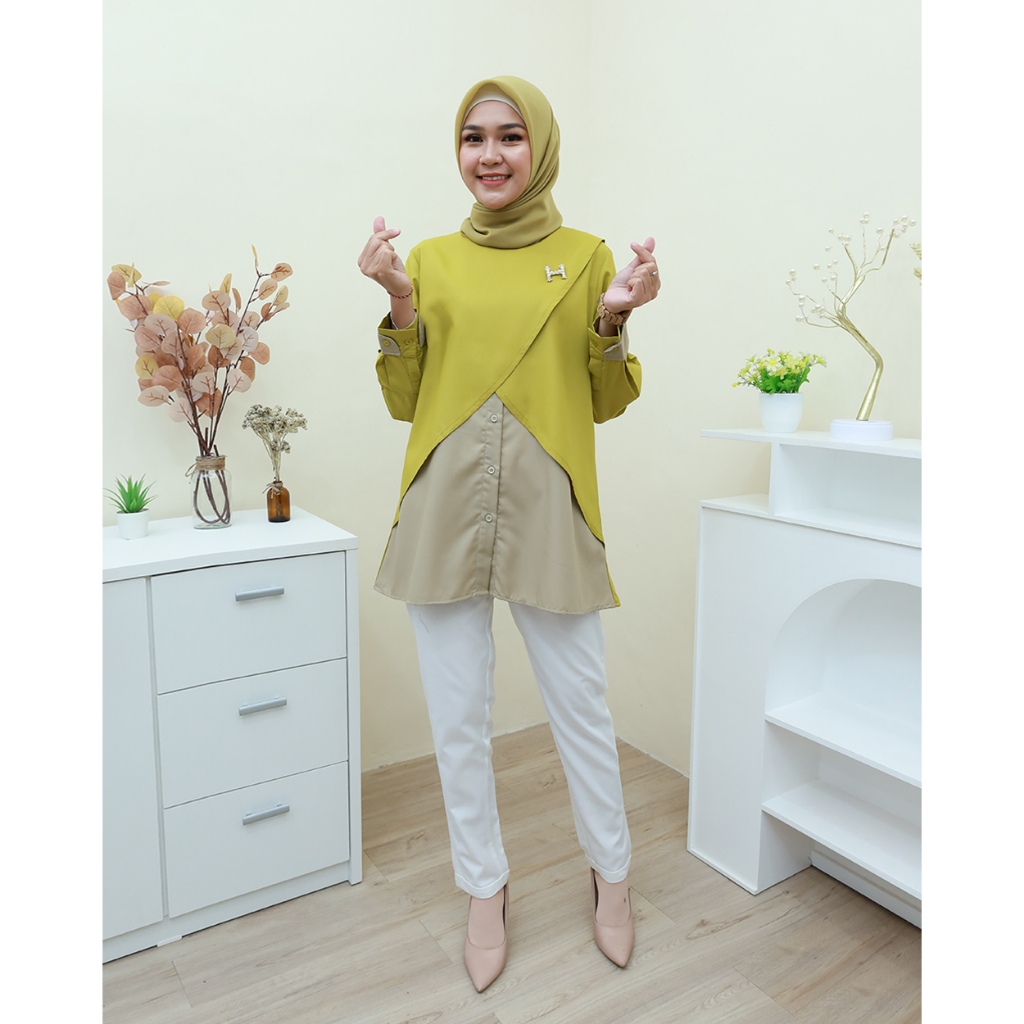 HARUM Top - Baju Kerja by Hijab Mamah icis