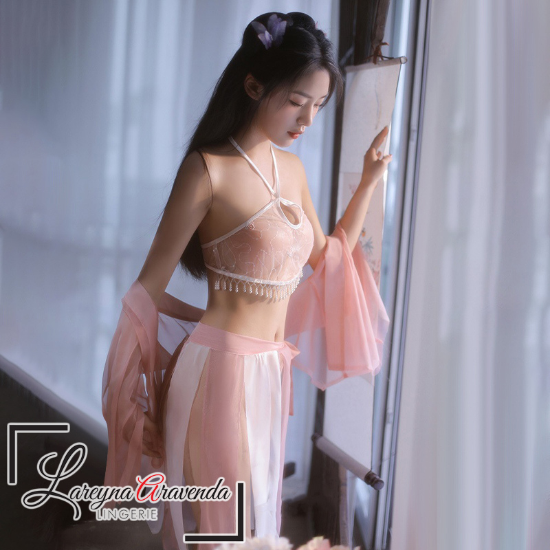 Lareyna Aravenda Set Lingerie Gaun Malam Jumbo Fit ALL SIZE Kostum Dynasty Dancer LG602