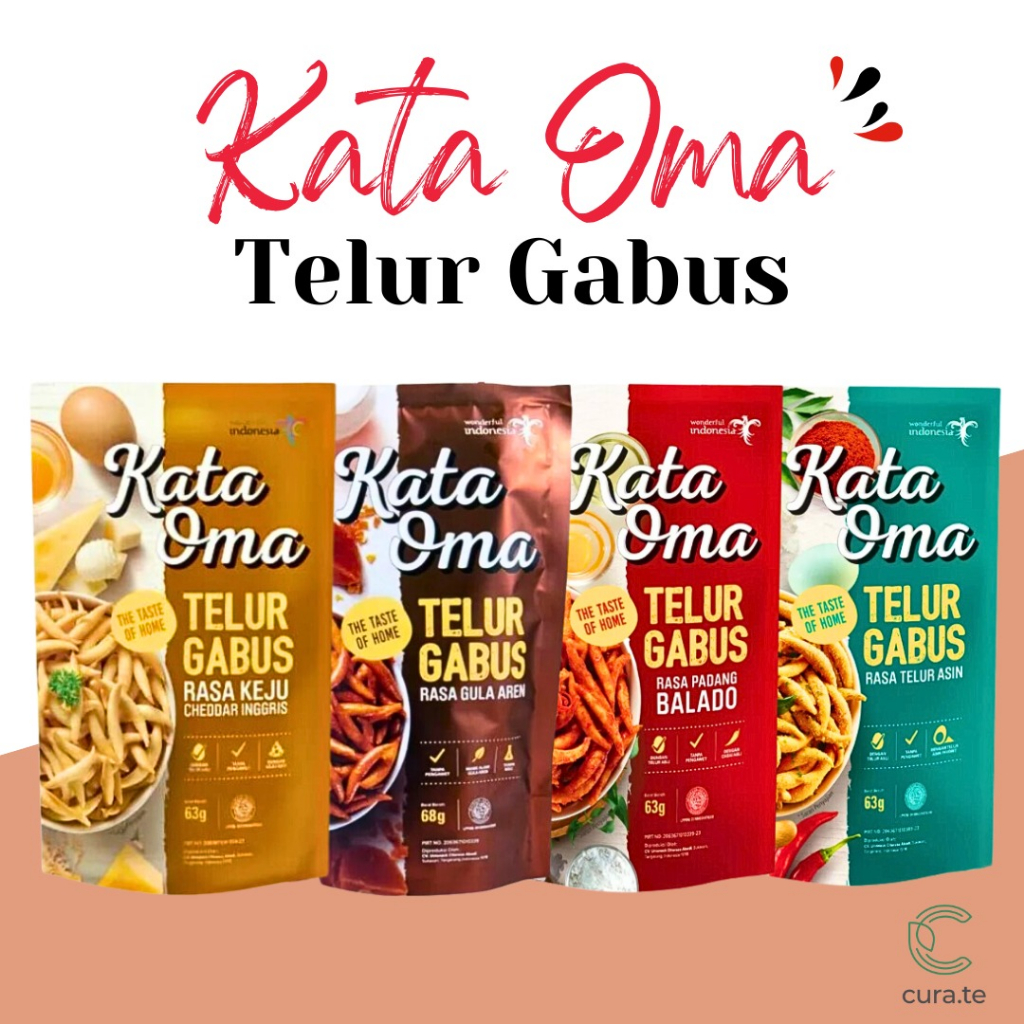 KATA OMA TELUR GABUS GLUTEN FREE 63GR | SNACK SEHAT NON MSG