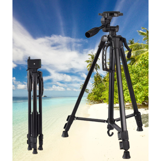 Tripod 3366 for Camera Digital / Smartphone Tripod HP 140cm  Free Holder HP