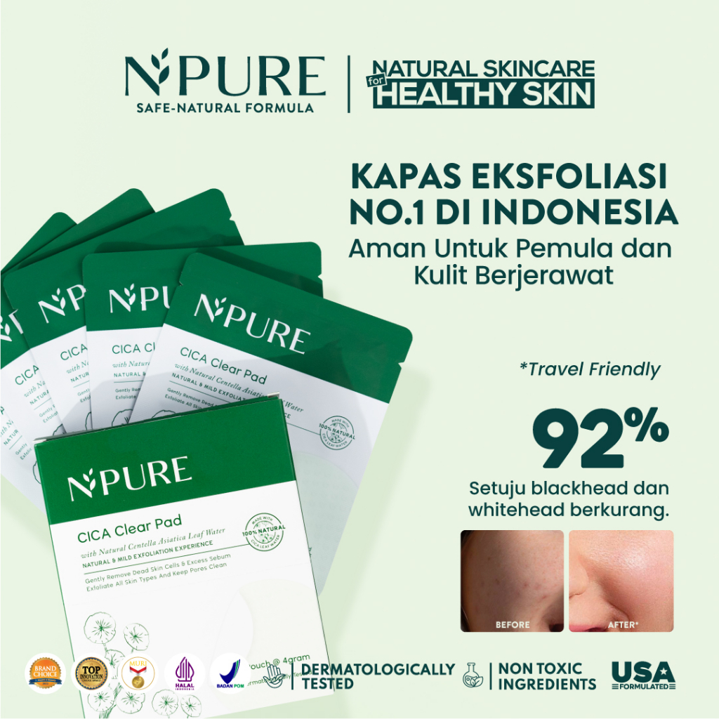 NPURE CICA CLEAR PAD SACHET BPOM