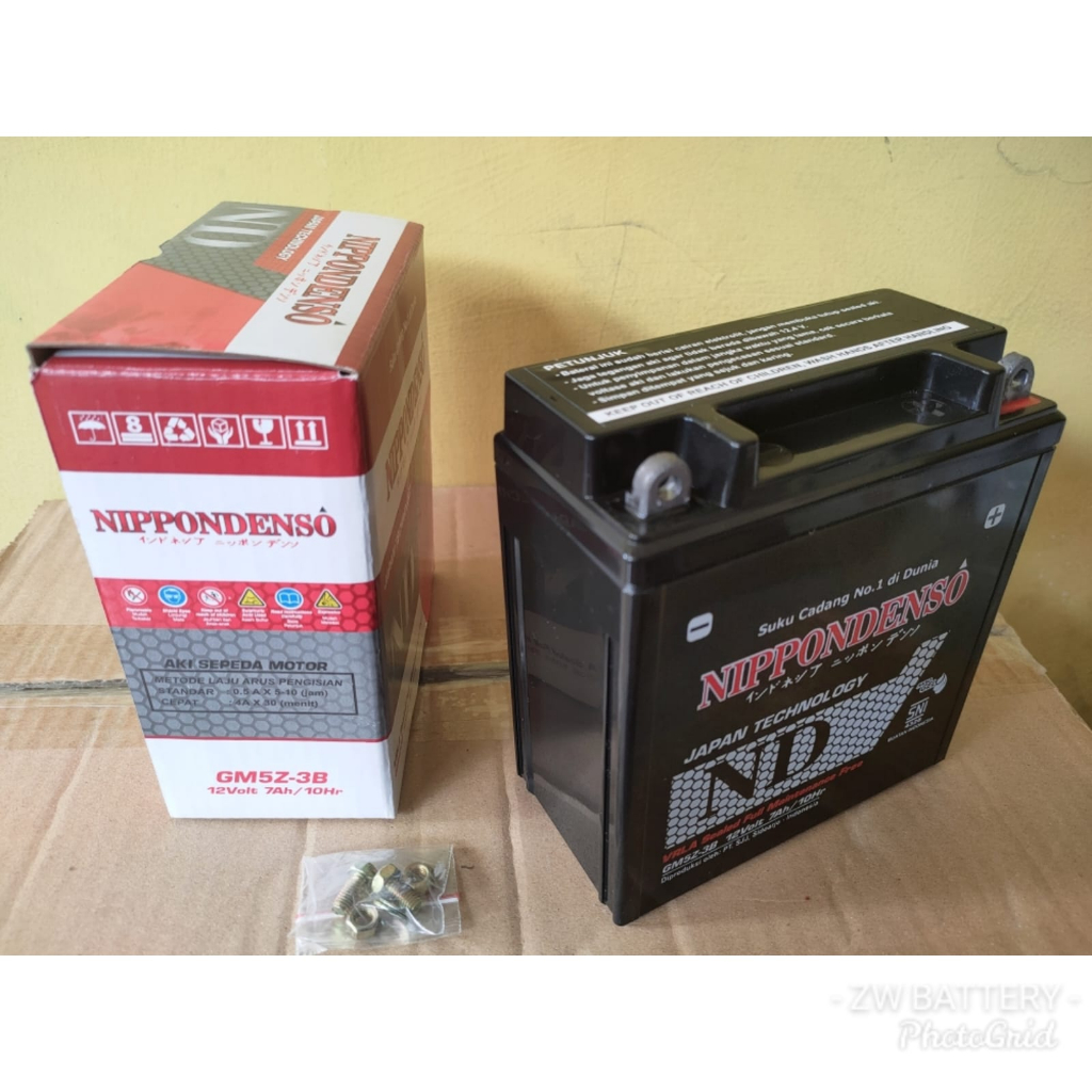 Aki Motor Jupiter Z burung hantu, Vega ZR, Fiz R, Satria Lumba GM5Z-3B NIPPON GEL 7 AH