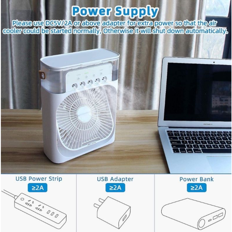 KIPAS Angin PENDINGIN MINI AC PORTABLE AIR COOLER MOBIL DAN RUANGAN /Kipas Angin AC Humidifier PORTABLE AIR KIPAS ANGIN ES BATU AC