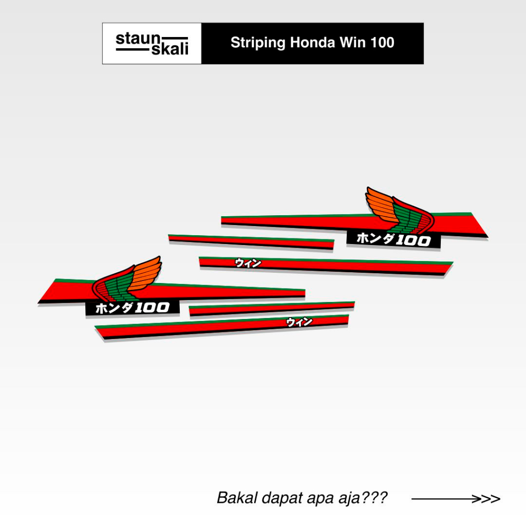 Striping Honda Win 100 Variasi (6) Original Ori Jepang Dinas Japan Custom TS Semi Trail Trill Desain