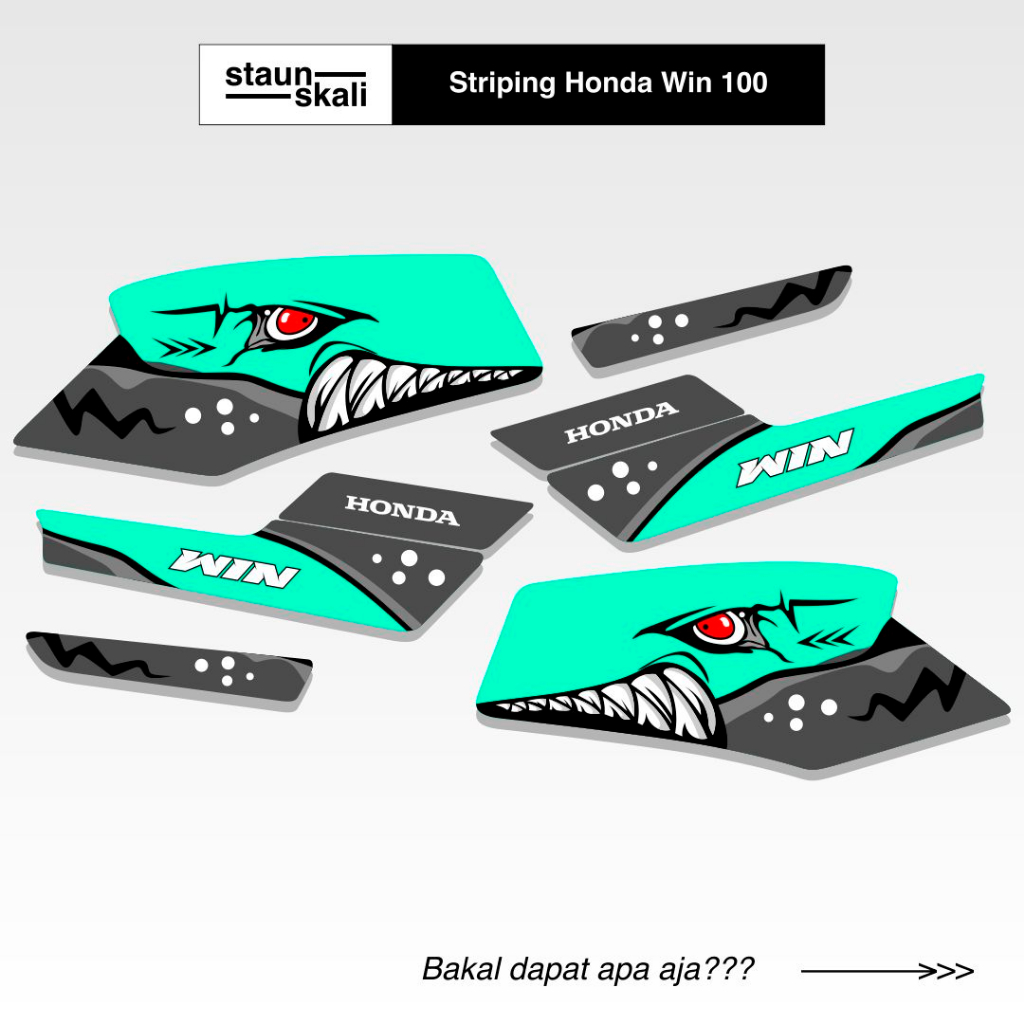 Striping Honda Win 100 Variasi (8) Original Ori Jepang Dinas Japan Custom TS Semi Trail Trill Desain