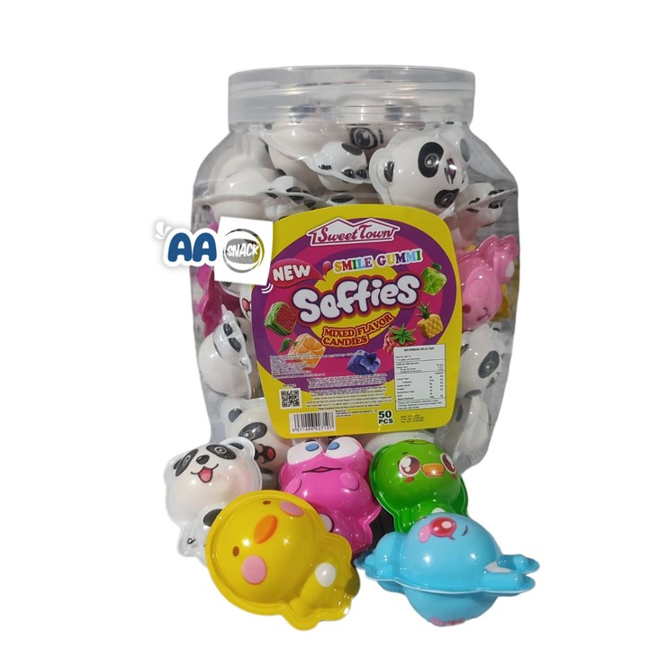 PERMEN LUNAK SOFTIES ANIMAL TOPLES ISI 50