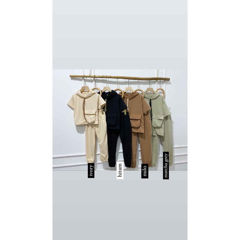 RACHIDKIDS / SETELAN HOODIE ANAK / HOODIE KNIT SET