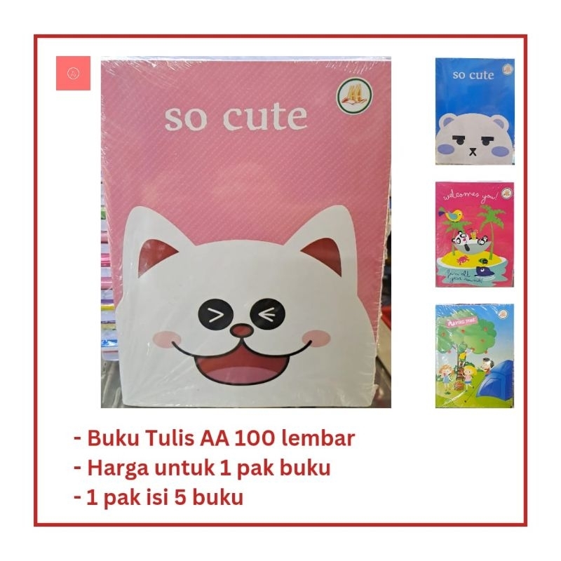 

Buku Tulis AA 100 Lembar 1 Pak Isi 5 Buku