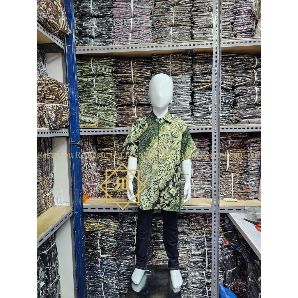 Kemeja Batik lengan pendek Anak baju batik anak-baju batik anak laki laki