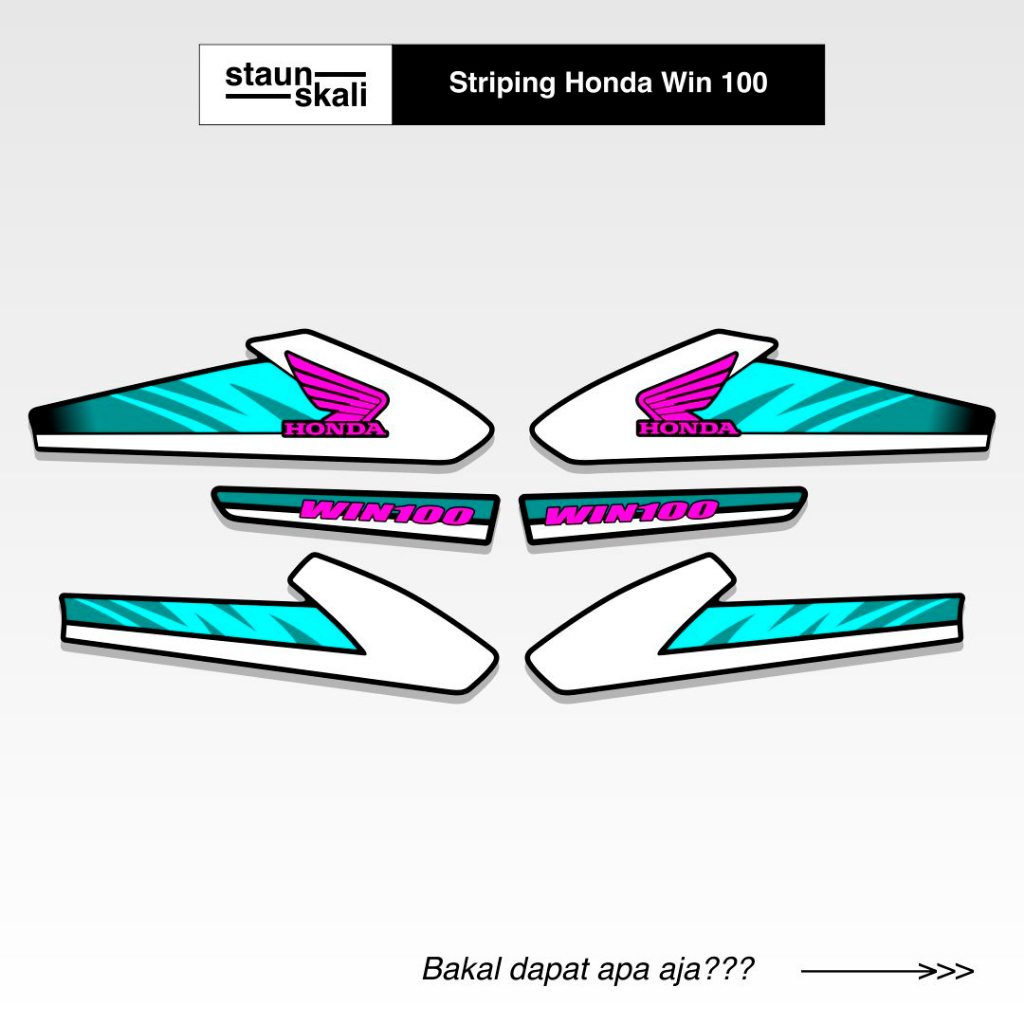 Striping Honda Win 100 Variasi (29) Original Ori Jepang Dinas Japan Custom TS Semi Trail Trill Desai