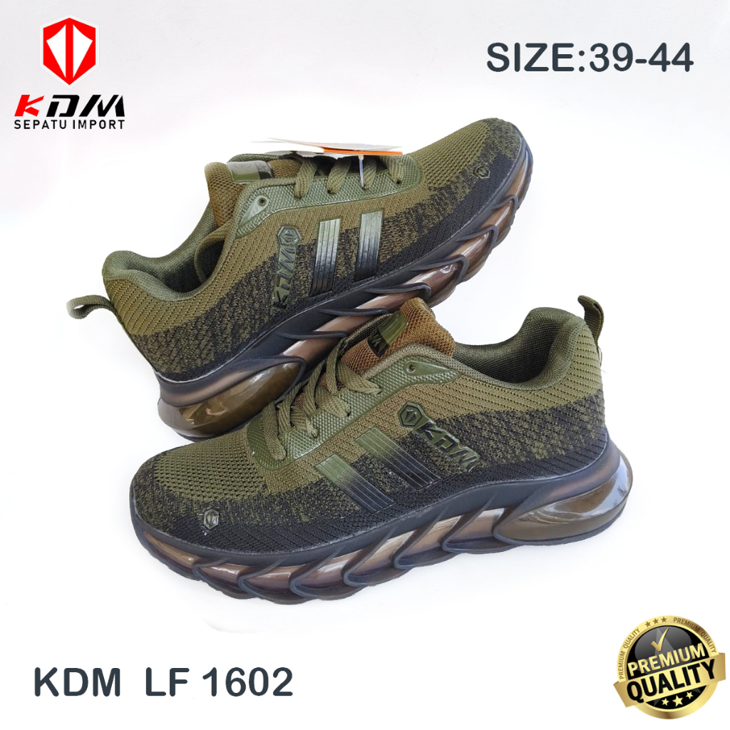 Sepatu Olahraga Sepatu Lari Sepatu Running Sepatu Pria Premium Import KDM LF1602 Army