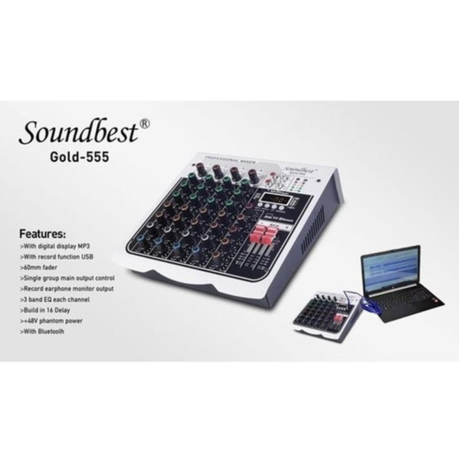 Mixer Soundbest Gold 555 Gold-555 Gold555 Original 4 Channel