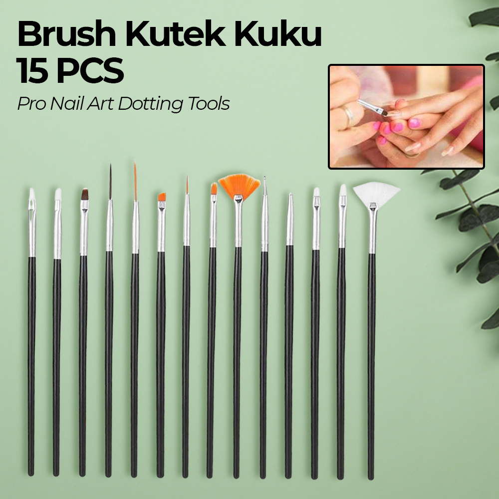 Kuas Kutek Kuku Brush Nail Art Dotting Tools 15 PCS - N1800