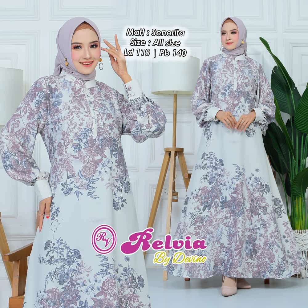 GAMIS SENORITA SILK BUNGA (Pre-Order)