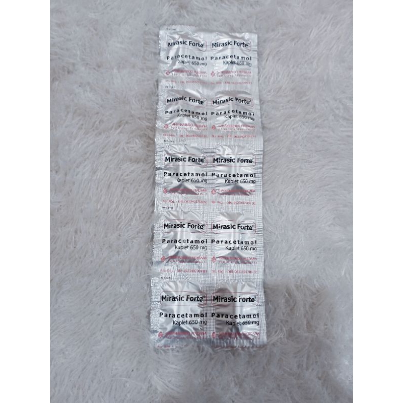 OBAT DEMAM MIRASIC FORTE PARACETAMOL 650MG | 1STRIP 10KAPLET