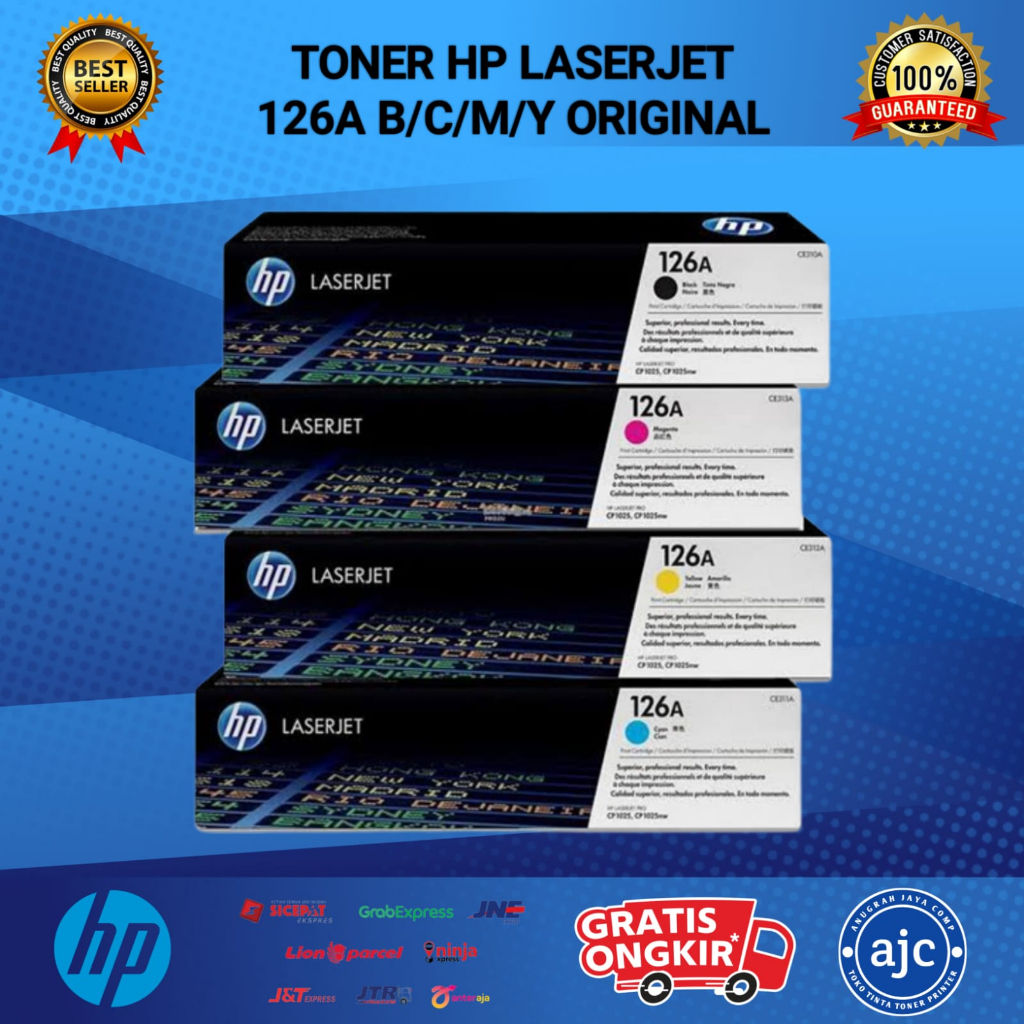 Paket Toner H P 126A (B C M Y) LaserJet H P ORIGINAL